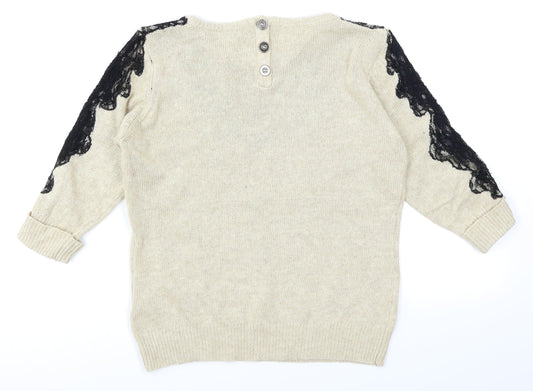 Miso Womens Beige   Pullover Jumper Size 8  - Lace