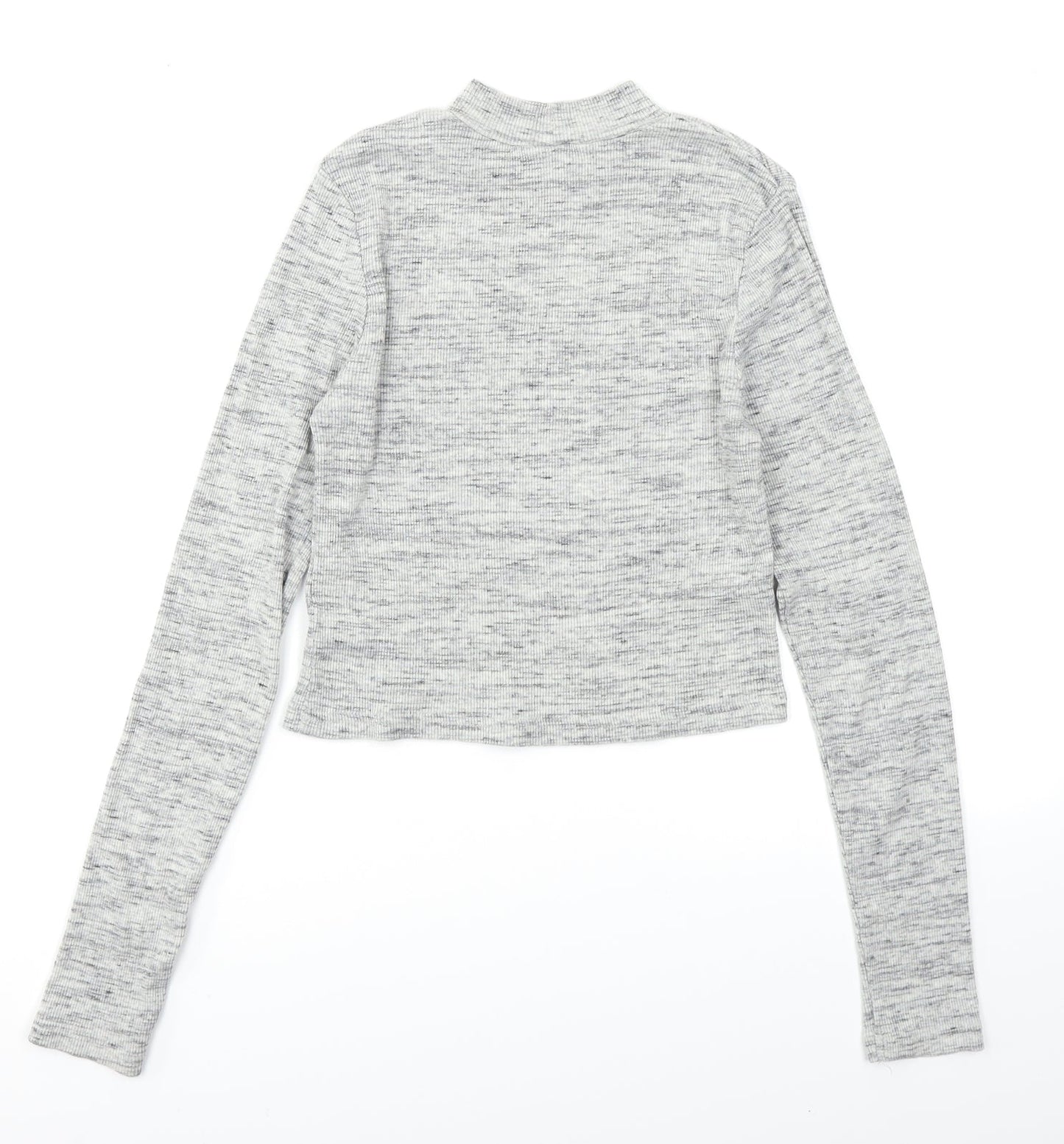 Womens UK Size S Divided Grey Basic T-Shirt