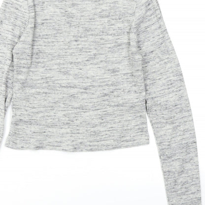 Womens UK Size S Divided Grey Basic T-Shirt