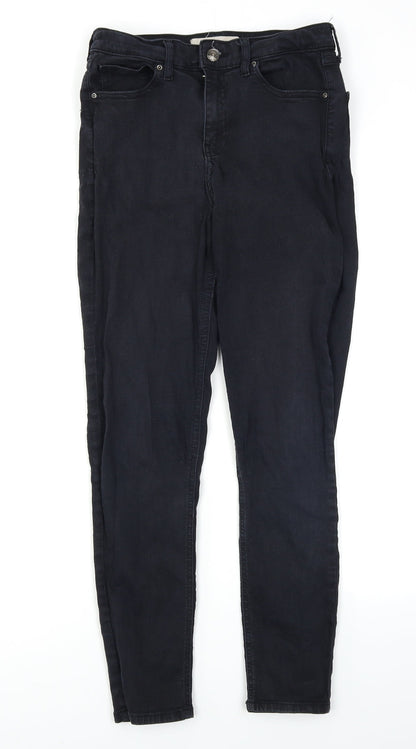 Topshop Womens Black  Denim Skinny Jeans Size 28 in L26 in