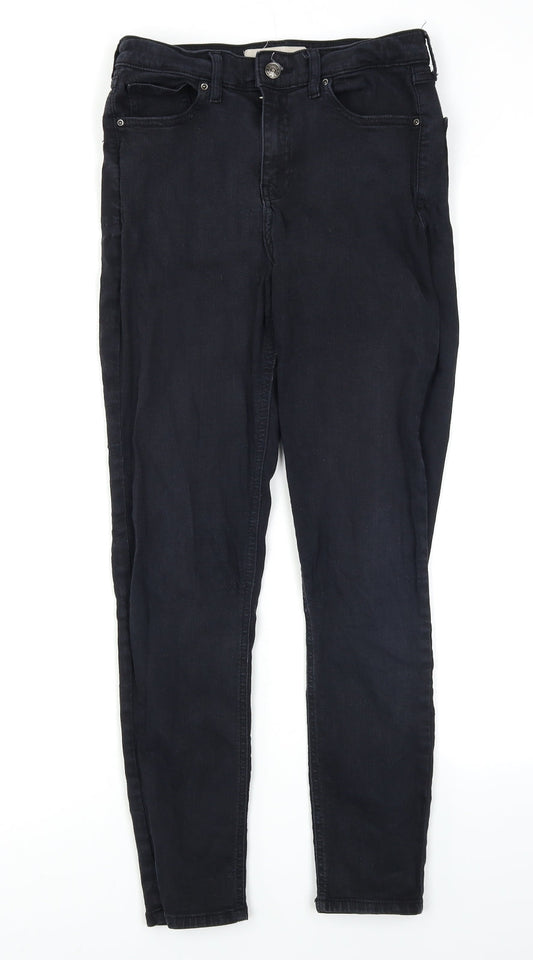 Topshop Womens Black  Denim Skinny Jeans Size 28 in L26 in