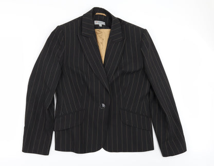 Marks and Spencer Womens Brown Striped  Jacket Suit Jacket Size 16
