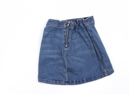 NEXT Girls Blue  Denim Mini Skirt Size 9 Years