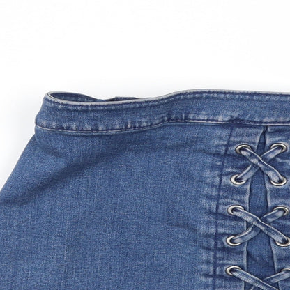 NEXT Girls Blue  Denim Mini Skirt Size 9 Years