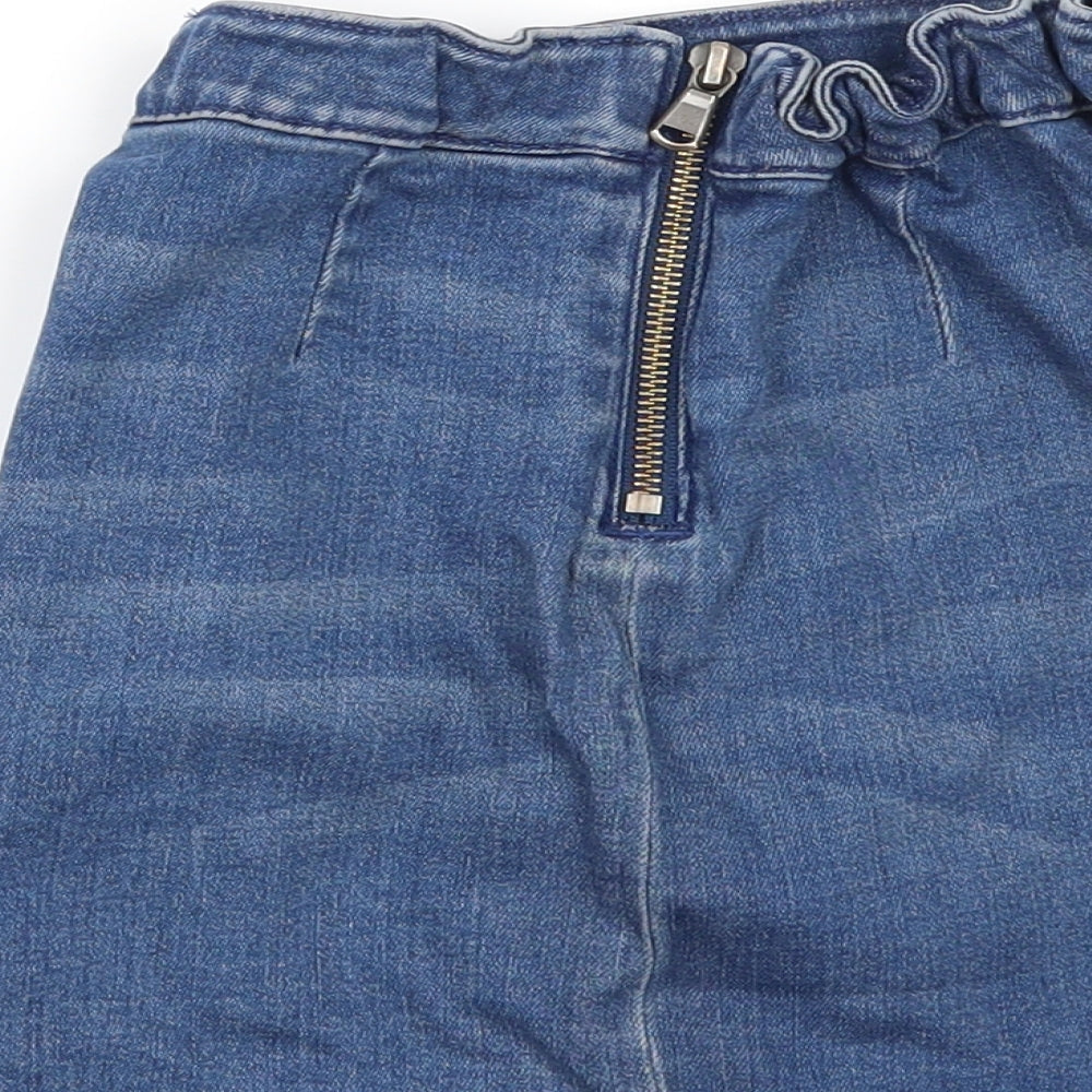 NEXT Girls Blue  Denim Mini Skirt Size 9 Years