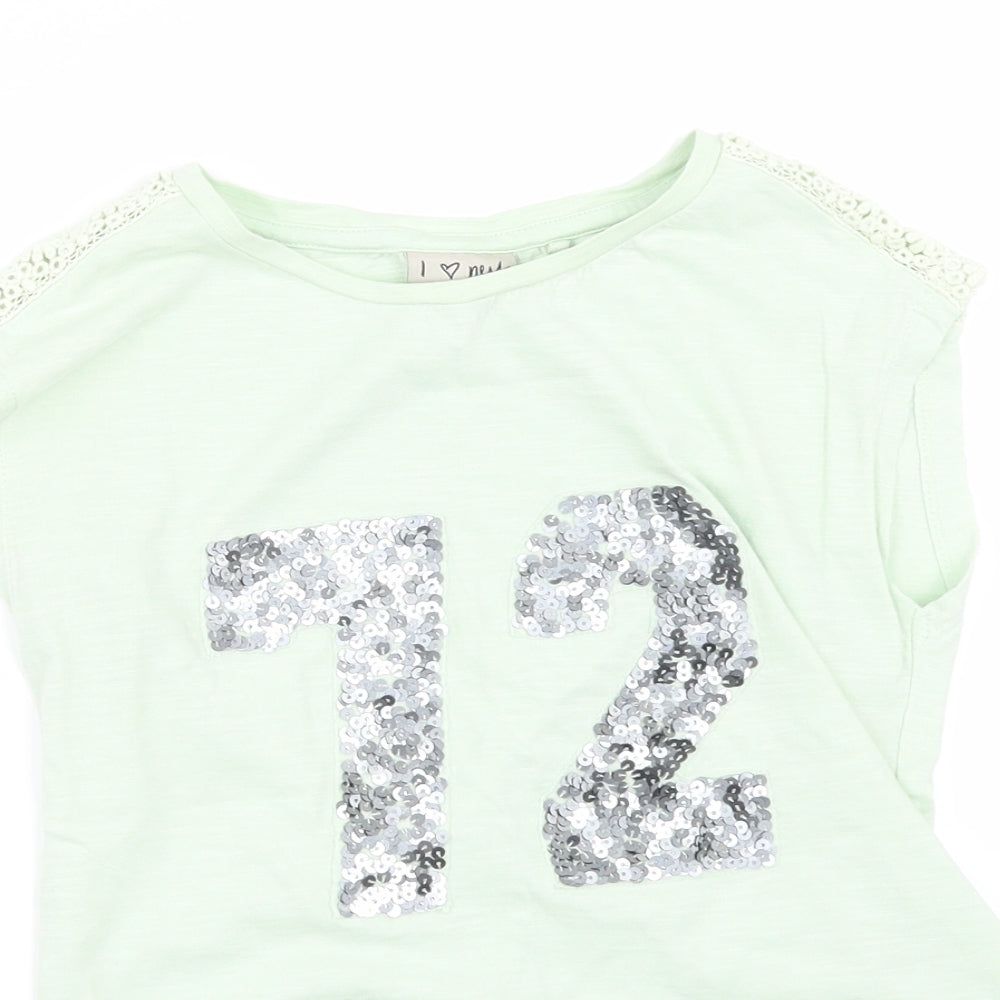 NEXT Girls Green    T-Shirt Size 7 Years