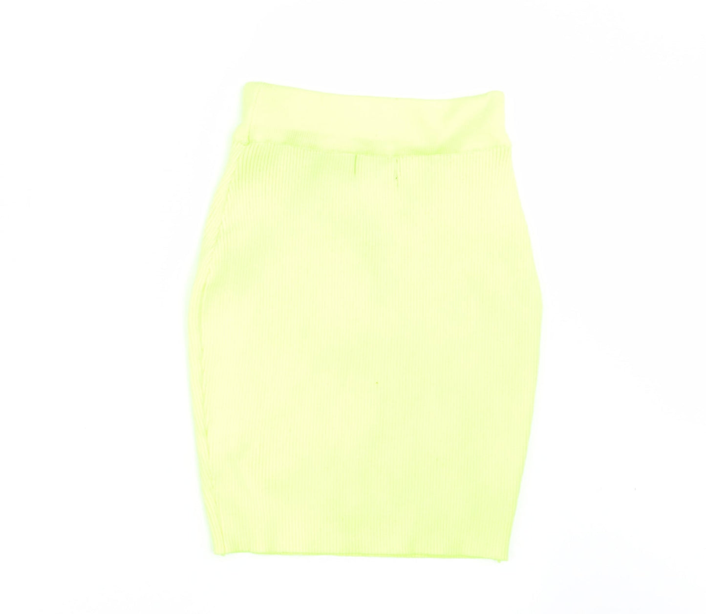 PRETTYLITTLETHING Womens Yellow   Mini Skirt Size 8
