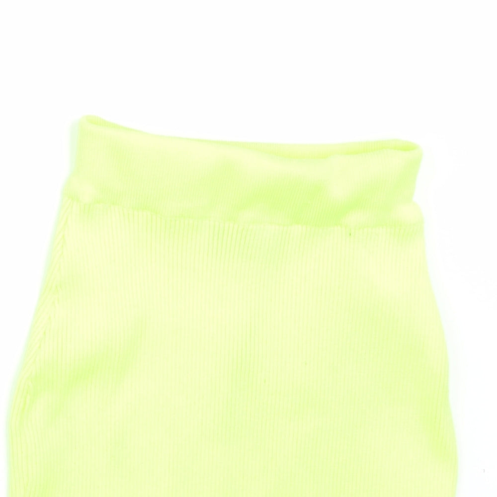 PRETTYLITTLETHING Womens Yellow   Mini Skirt Size 8