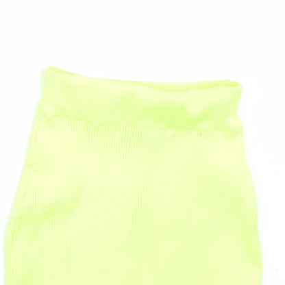 PRETTYLITTLETHING Womens Yellow   Mini Skirt Size 8