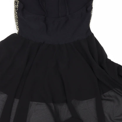 Danse Dezines Girls Black   Bodysuit One-Piece Size M  - dancewear