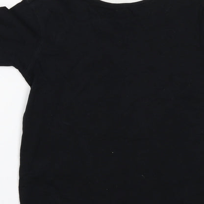 George Girls Black   Basic T-Shirt Size 8-9 Years