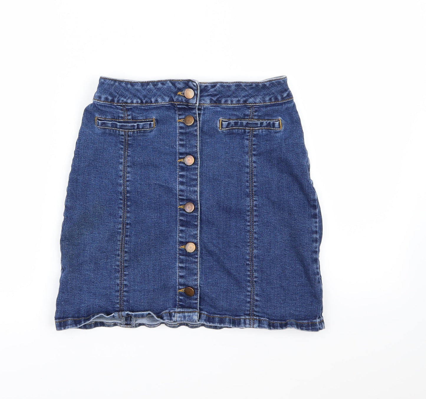 Dorothy Perkins Womens Blue  Denim A-Line Skirt Size 8