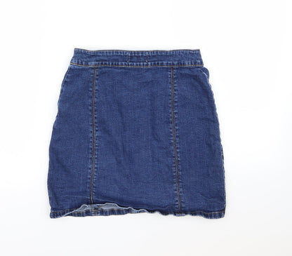 Dorothy Perkins Womens Blue  Denim A-Line Skirt Size 8