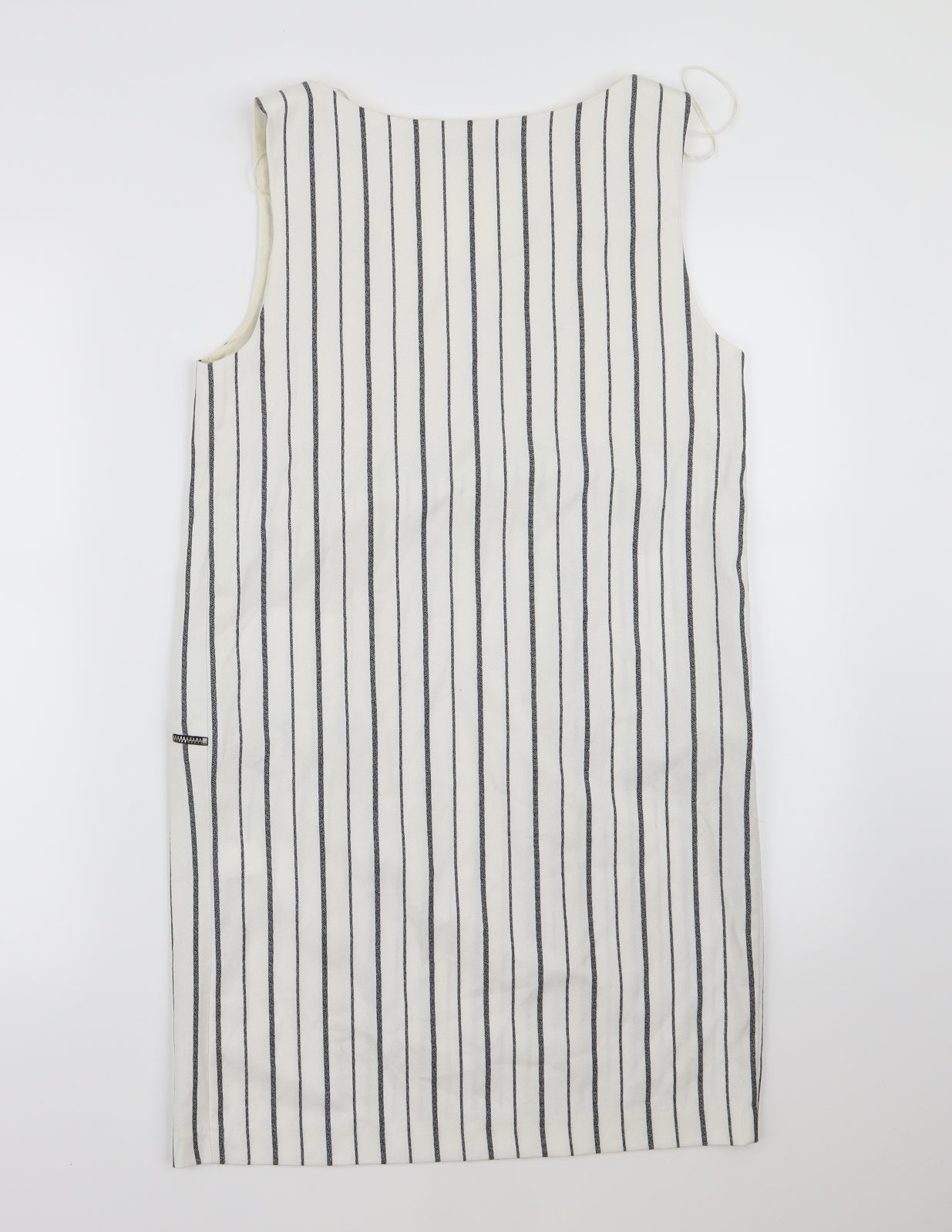 Zara Womens White Striped  Pinafore/Dungaree Dress  Size XS