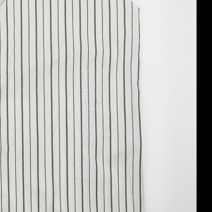 Zara Womens White Striped  Pinafore/Dungaree Dress  Size XS