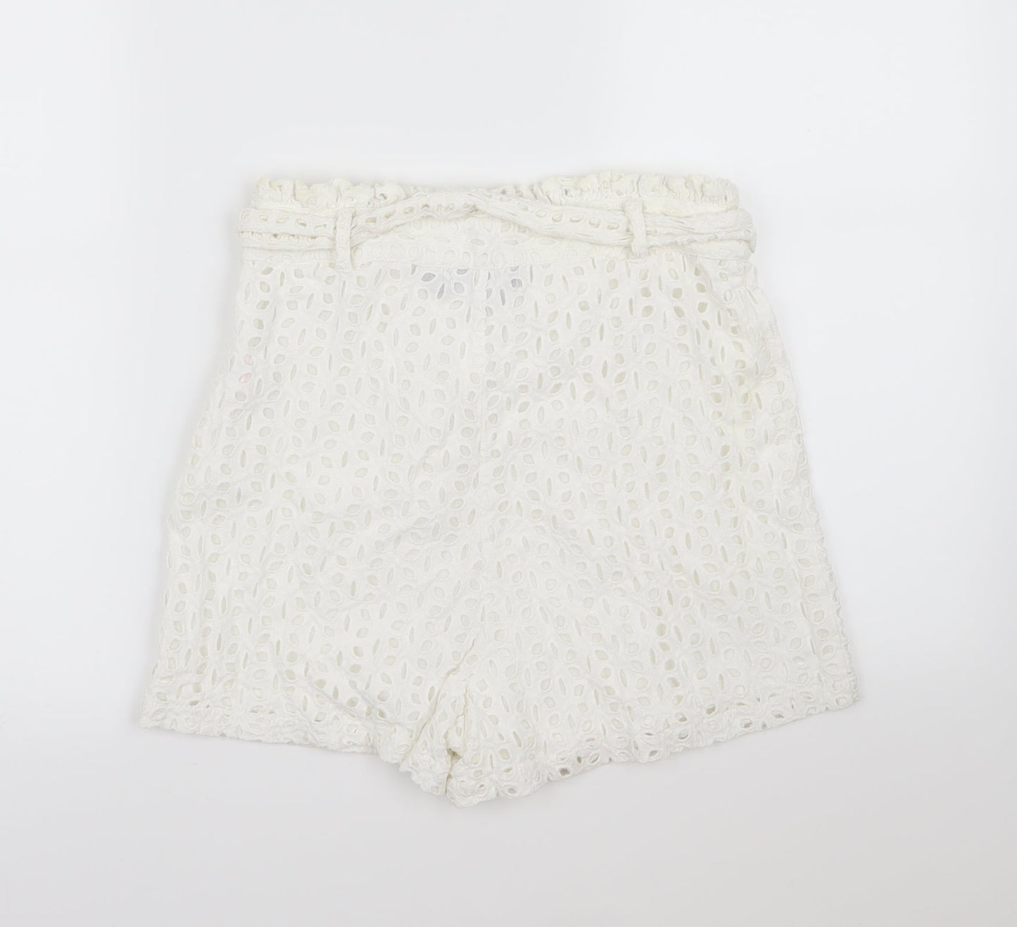 the fashion bible Womens White   Paperbag Shorts Size 8