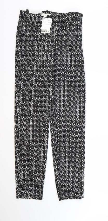 Womens UK Size 6 H&M Regular Fit  Black Trousers