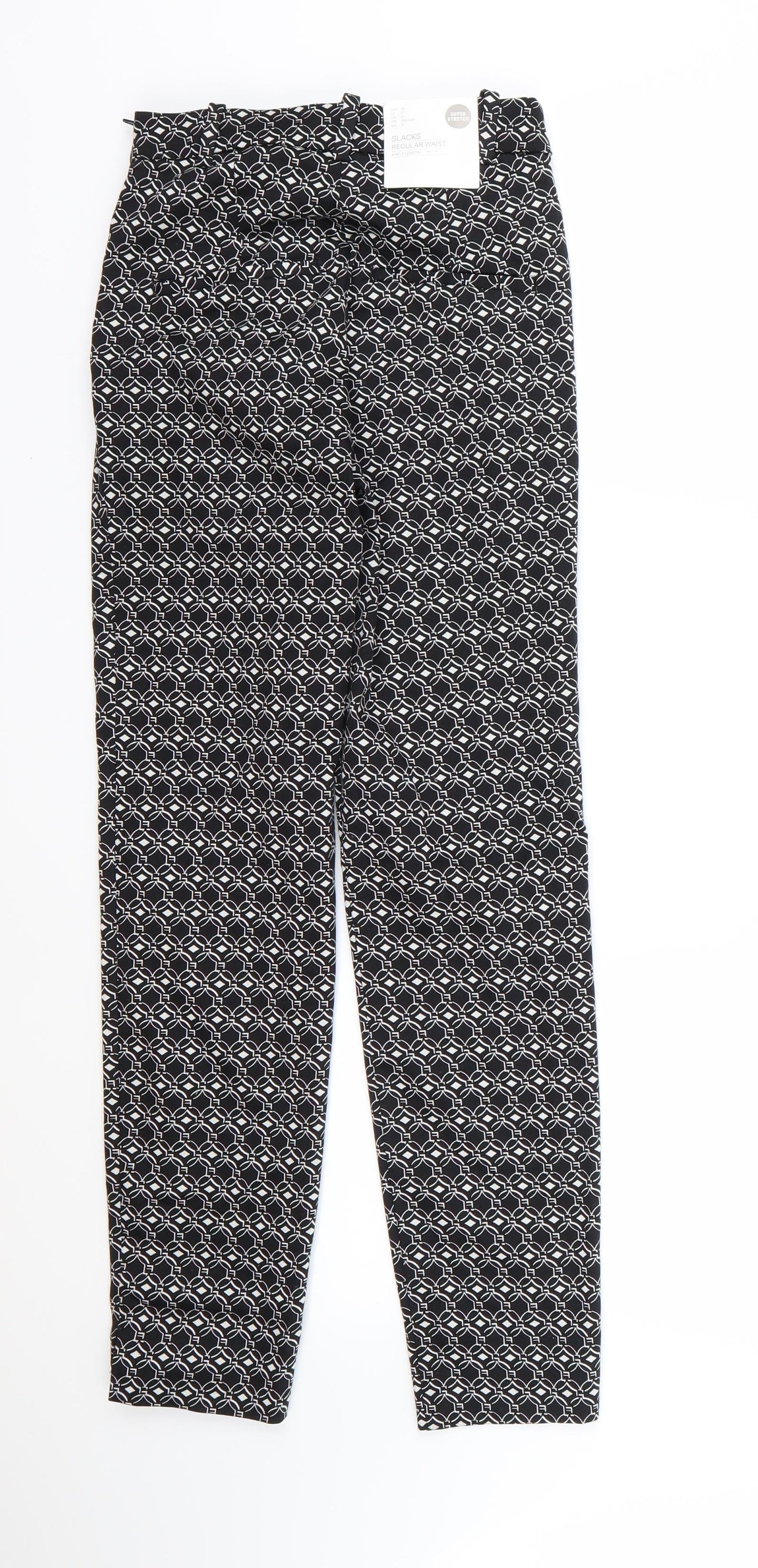 Womens UK Size 6 H&M Regular Fit  Black Trousers