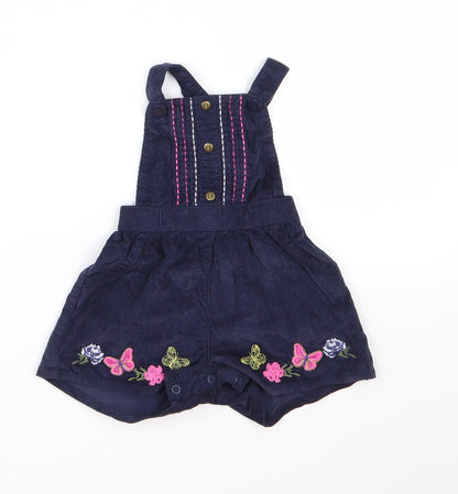 Nutmeg Girls Blue  Corduroy Dungaree One-Piece Size 3-6 Months