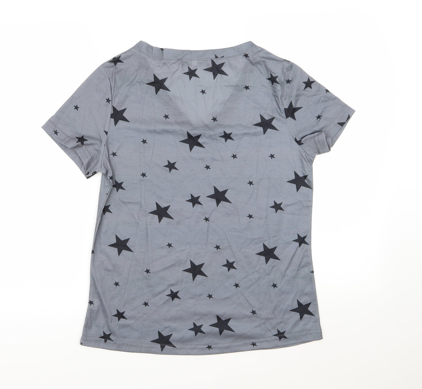 Womens UK Size S Yoins Grey Basic T-Shirt