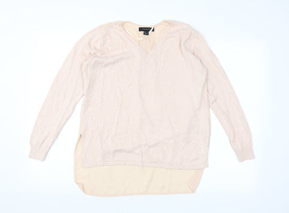 Primark Womens Pink   Pullover Jumper Size 12  - sheer back