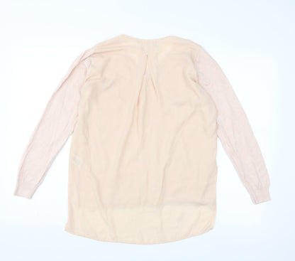 Primark Womens Pink   Pullover Jumper Size 12  - sheer back