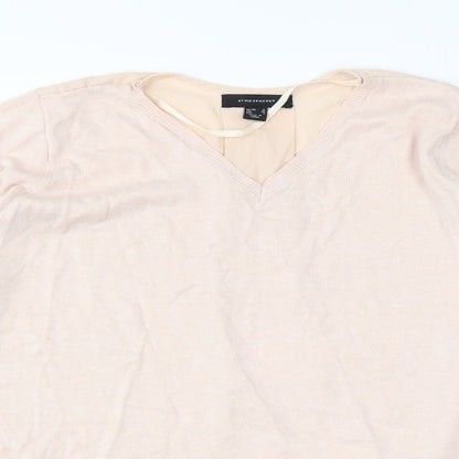 Primark Womens Pink   Pullover Jumper Size 12  - sheer back