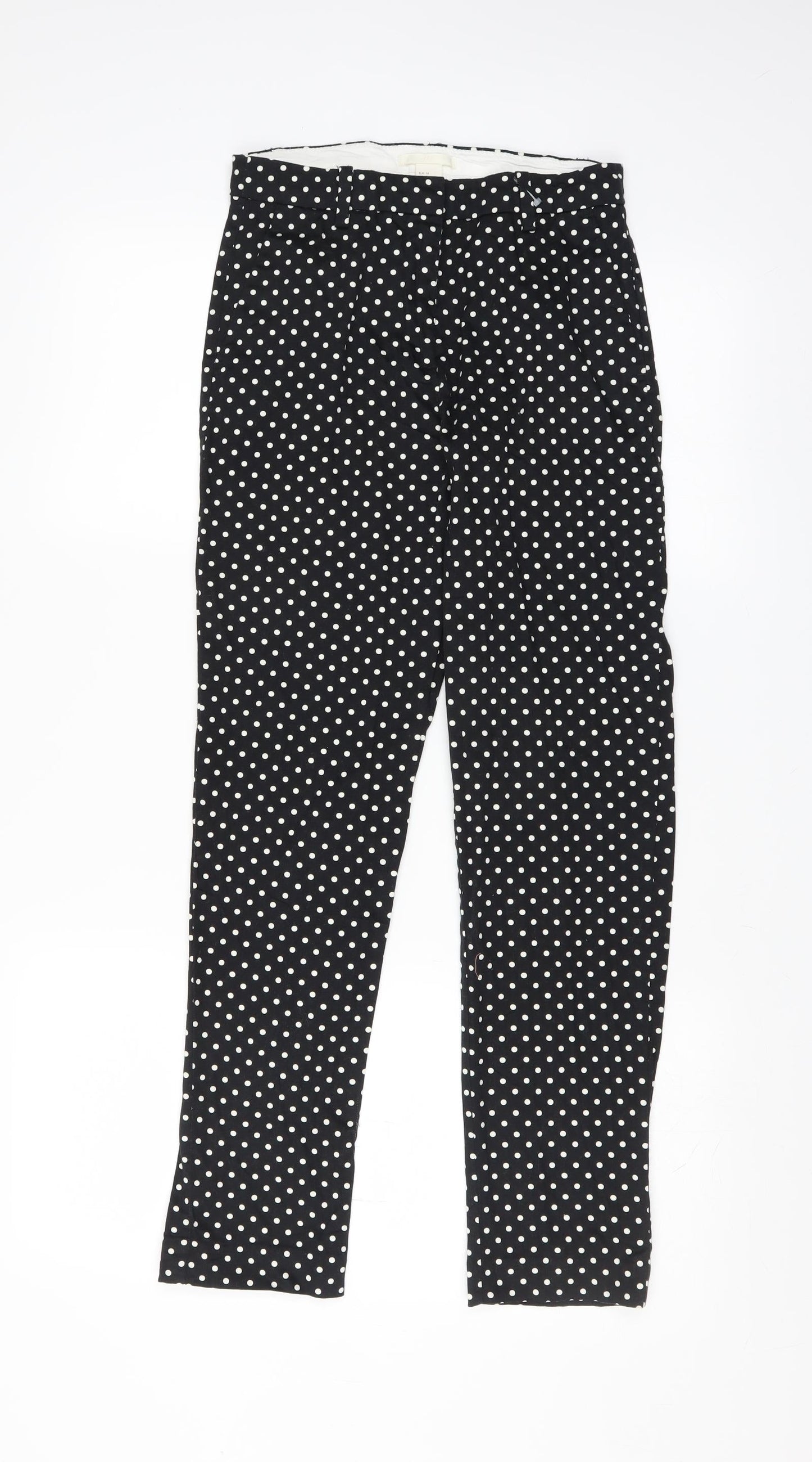 Womens UK Size 8 H&M Slim Fit  Black Trousers