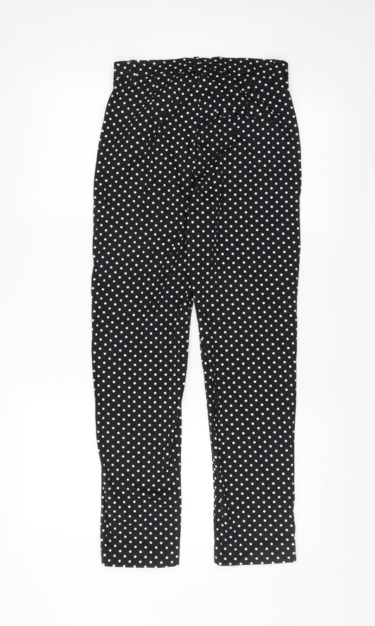 Womens UK Size 8 H&M Slim Fit  Black Trousers