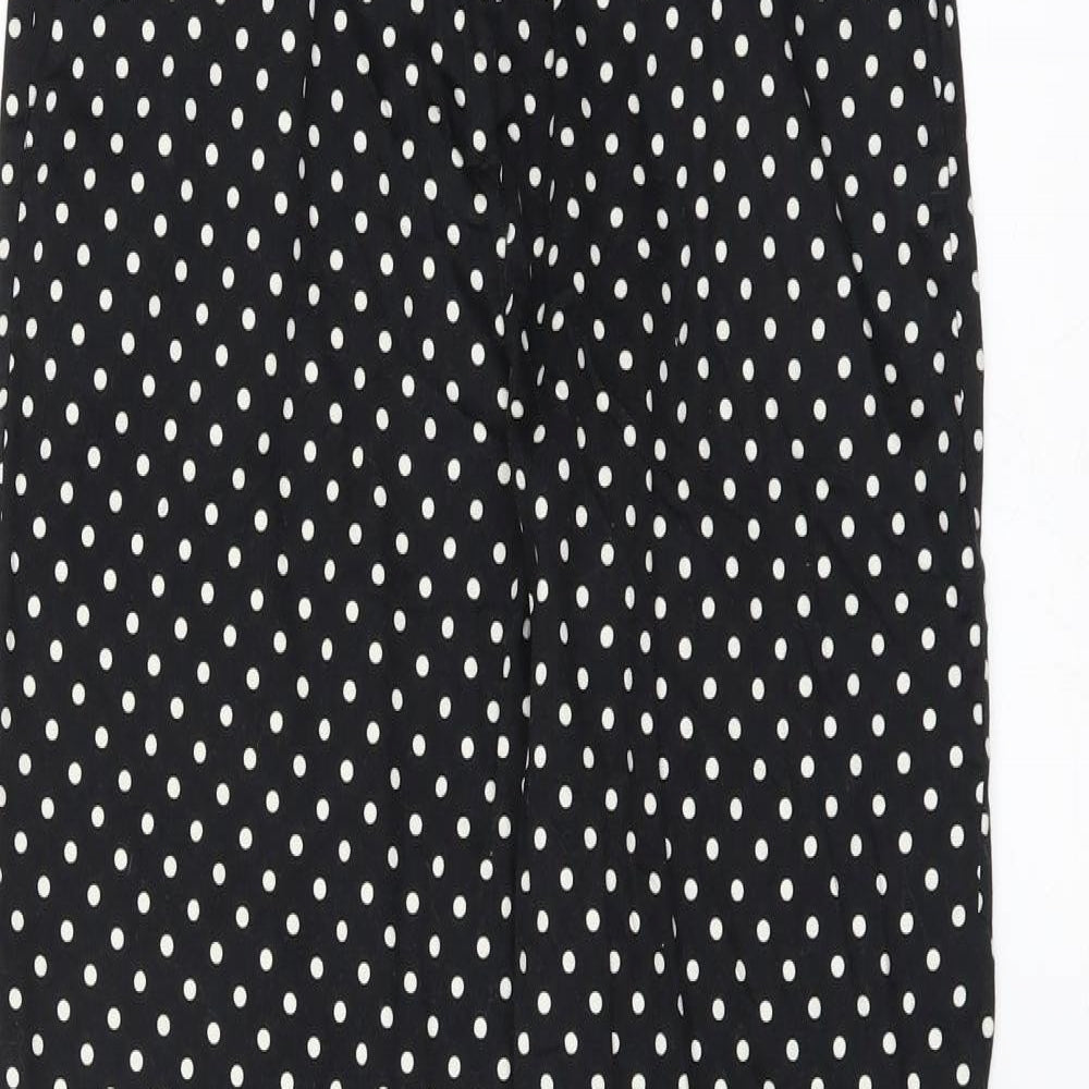 Womens UK Size 8 H&M Slim Fit  Black Trousers