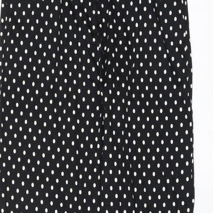 Womens UK Size 8 H&M Slim Fit  Black Trousers