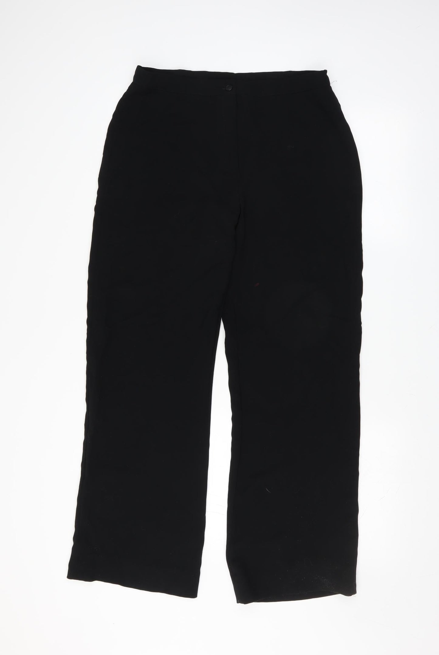 Womens UK Size 12 Preworn Regular Fit  Black Trousers