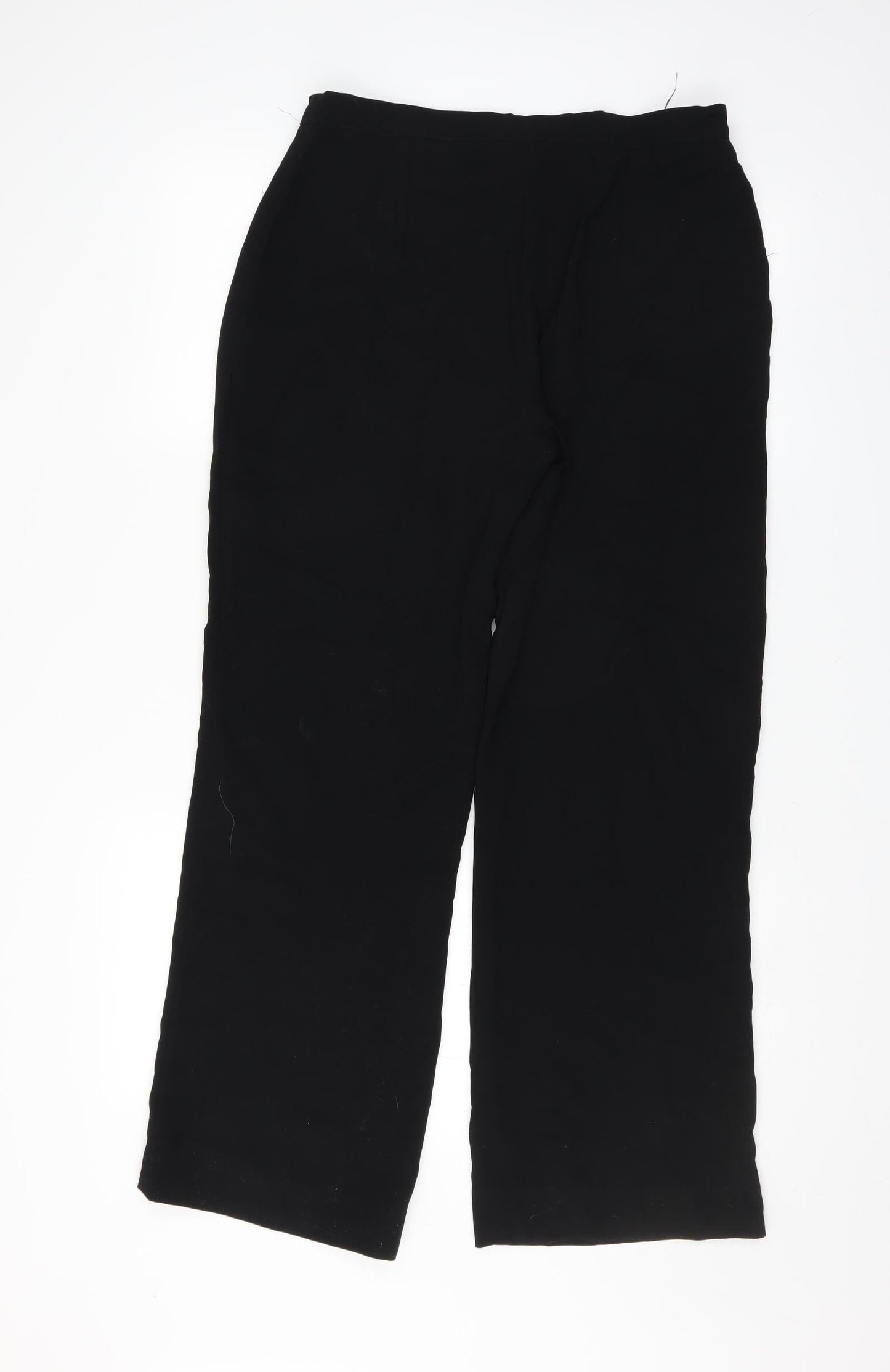 Womens UK Size 12 Preworn Regular Fit  Black Trousers