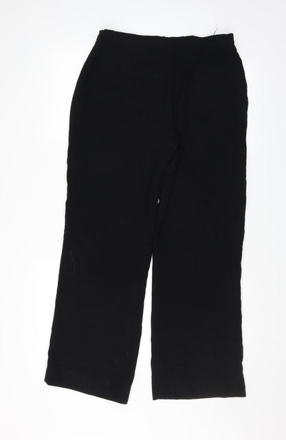 Womens UK Size 12 Preworn Regular Fit  Black Trousers