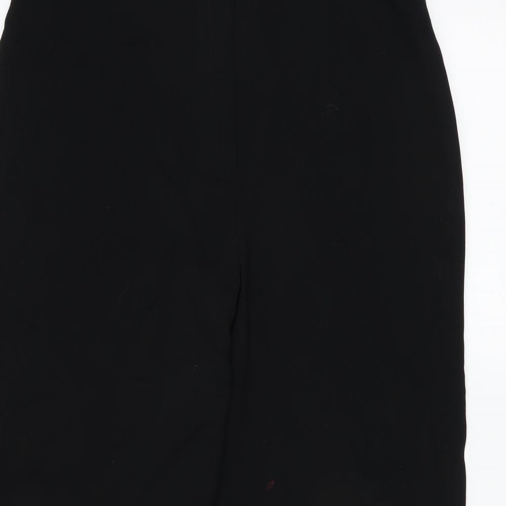 Womens UK Size 12 Preworn Regular Fit  Black Trousers