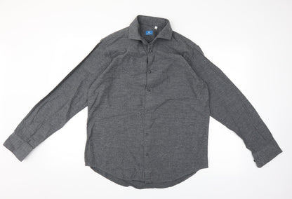 Mens UK Size XL camiciamoci Grey  Button-Up Long Sleeve Casual Shirt