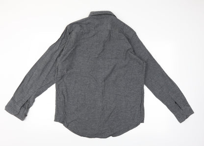 Mens UK Size XL camiciamoci Grey  Button-Up Long Sleeve Casual Shirt