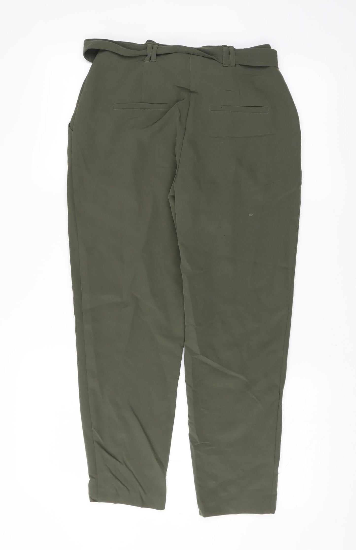 New Look Womens Green   Trousers  Size 8 L27 in - belted