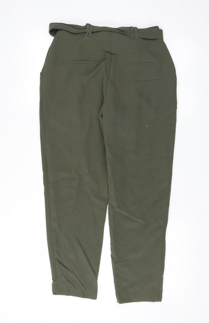 New Look Womens Green   Trousers  Size 8 L27 in - belted