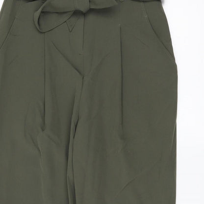 New Look Womens Green   Trousers  Size 8 L27 in - belted