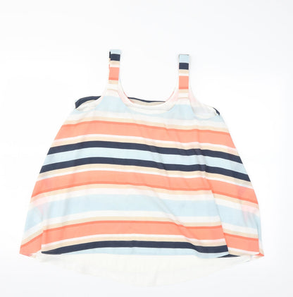 Nutmeg Womens Multicoloured Striped  Basic Tank Size 8