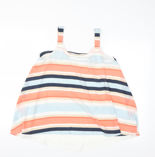 Nutmeg Womens Multicoloured Striped  Basic Tank Size 8