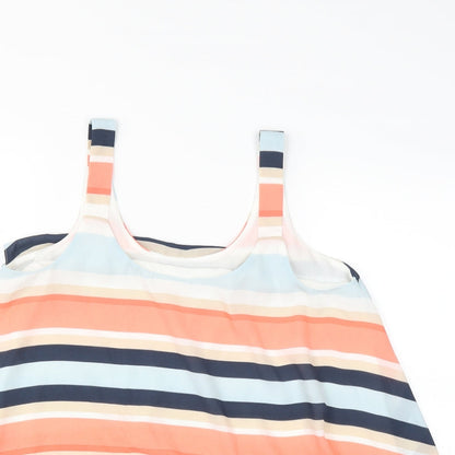 Nutmeg Womens Multicoloured Striped  Basic Tank Size 8