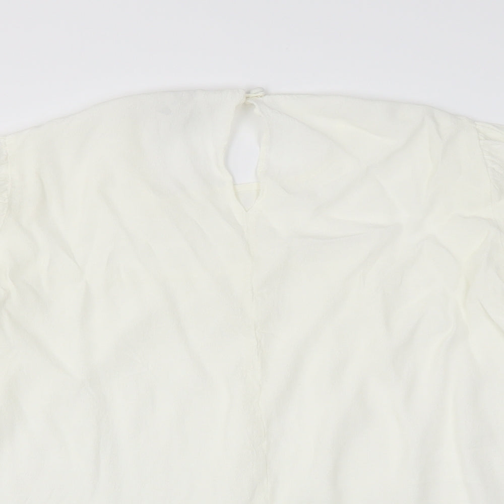 Womens UK Size 16 NEXT Ivory Basic Blouse