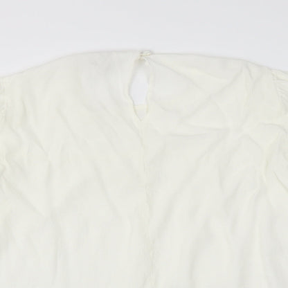 Womens UK Size 16 NEXT Ivory Basic Blouse
