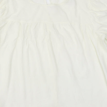 Womens UK Size 16 NEXT Ivory Basic Blouse