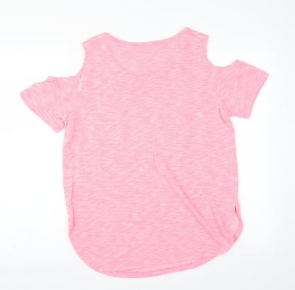 Select Womens Pink   Pullover Jumper Size 10  - cold shoudler