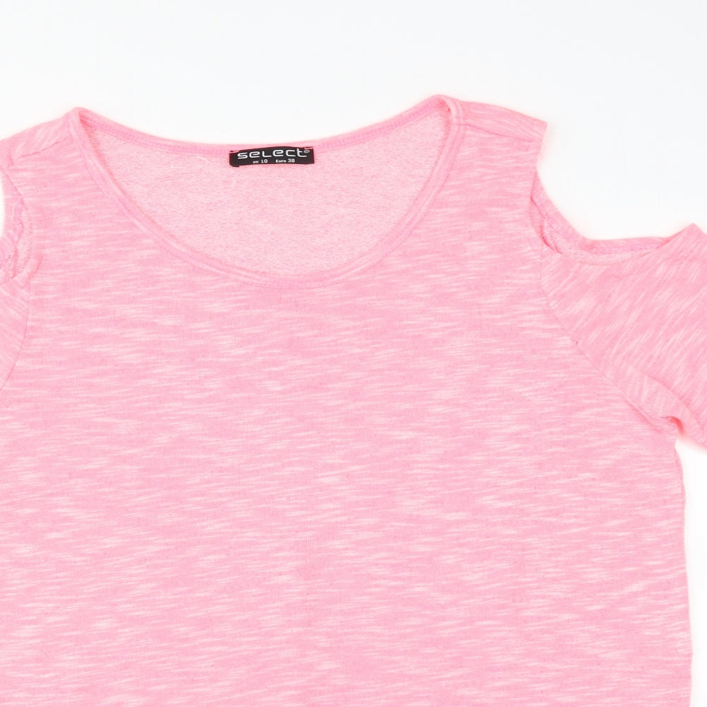 Select Womens Pink   Pullover Jumper Size 10  - cold shoudler