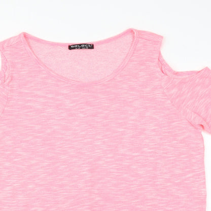 Select Womens Pink   Pullover Jumper Size 10  - cold shoudler