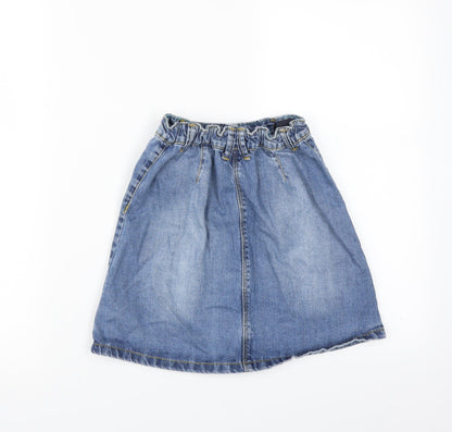 John Lewis Girls Blue  Denim A-Line Skirt Size 9 Years